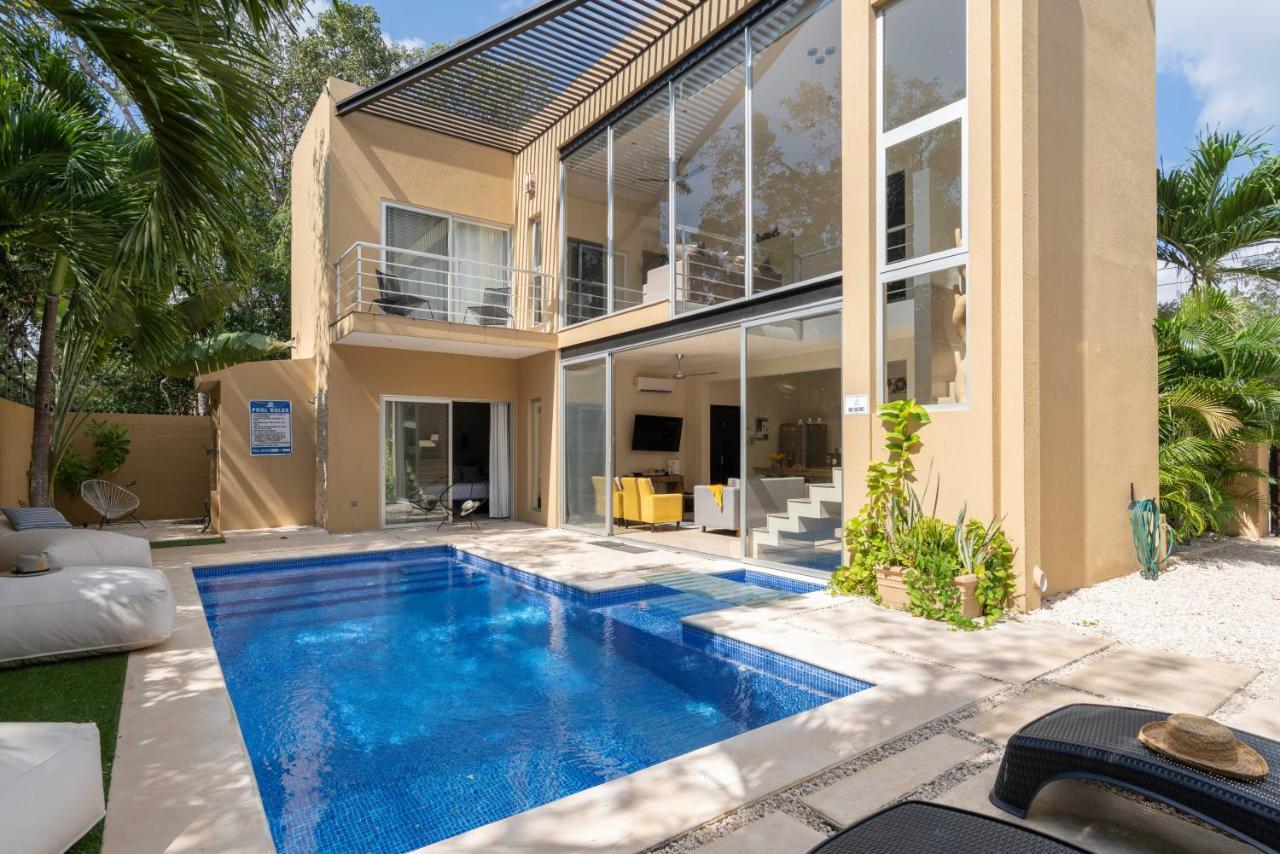 Tulum Private Modern Villa-Pool Beds-Ac-Internet-Parking-Grill Exteriör bild