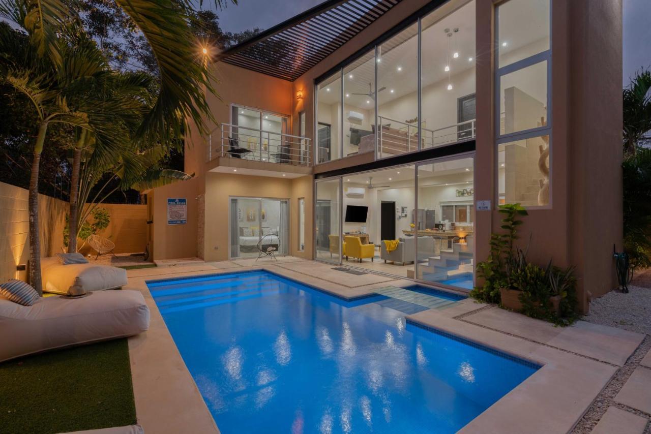 Tulum Private Modern Villa-Pool Beds-Ac-Internet-Parking-Grill Exteriör bild