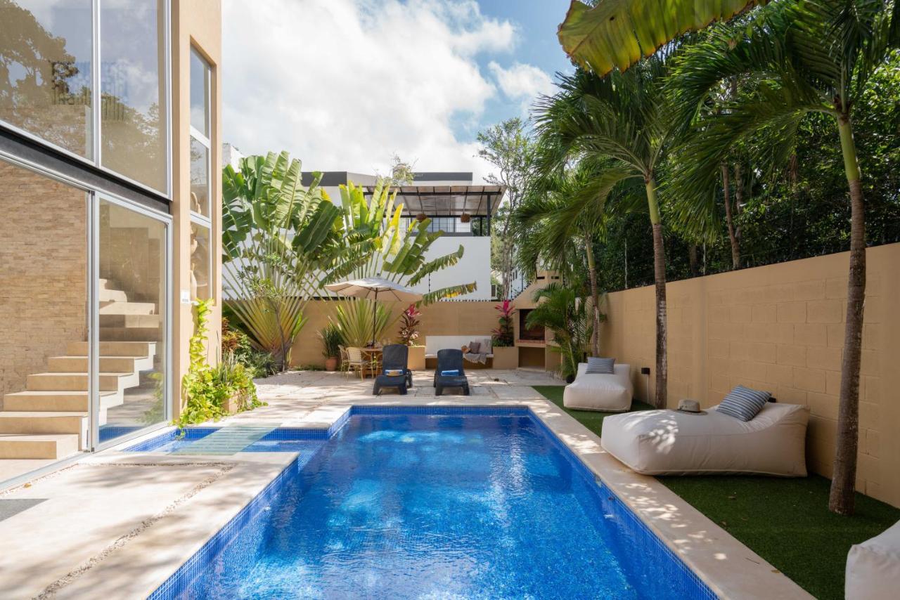 Tulum Private Modern Villa-Pool Beds-Ac-Internet-Parking-Grill Exteriör bild