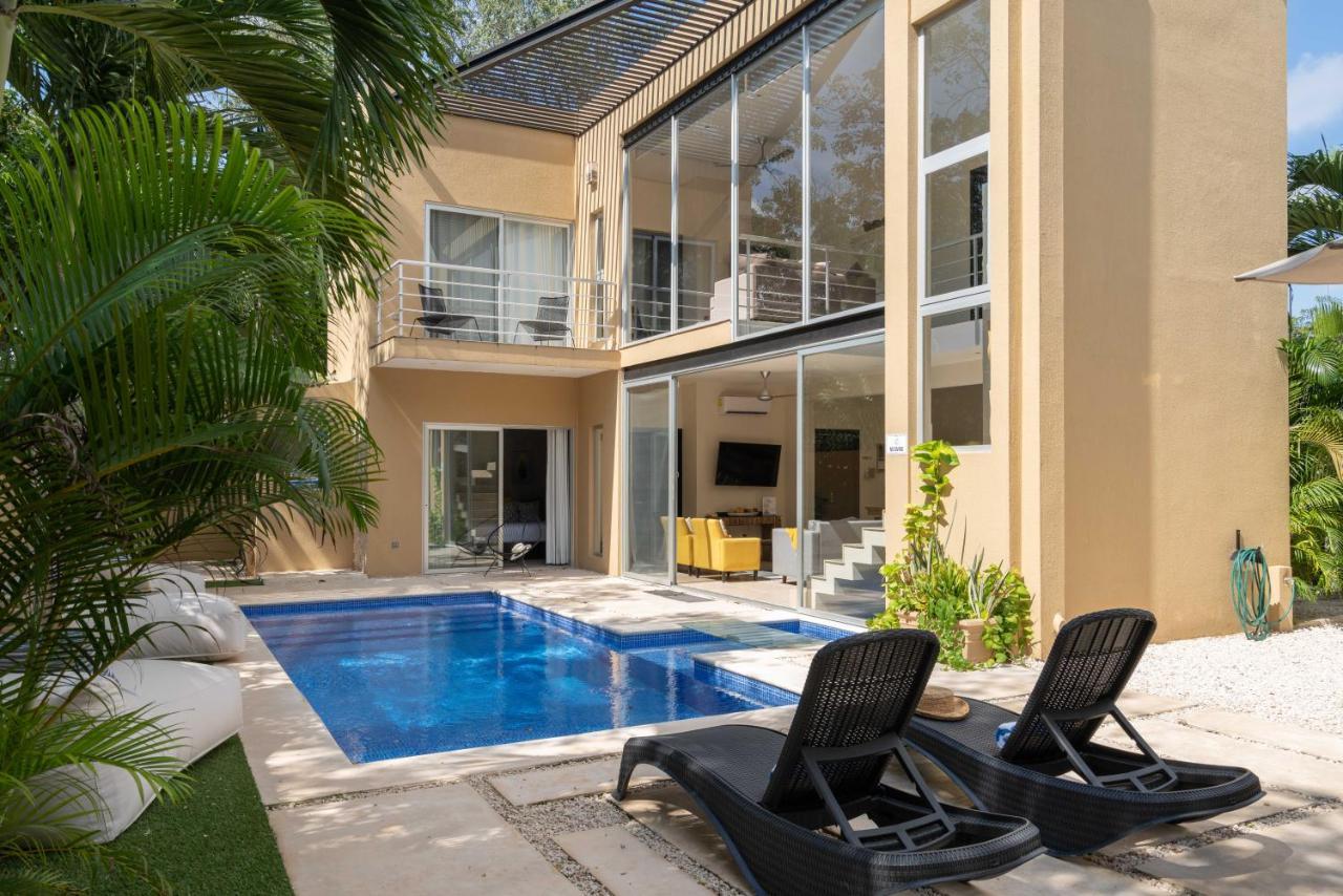 Tulum Private Modern Villa-Pool Beds-Ac-Internet-Parking-Grill Exteriör bild